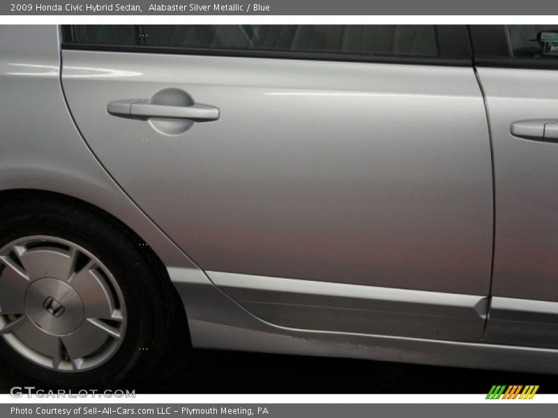 Alabaster Silver Metallic / Blue 2009 Honda Civic Hybrid Sedan