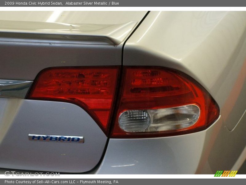 Alabaster Silver Metallic / Blue 2009 Honda Civic Hybrid Sedan