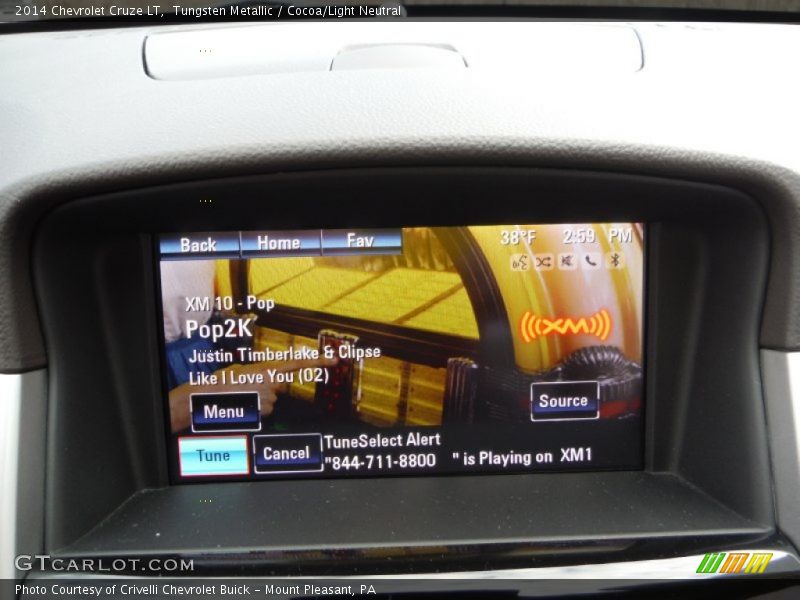 Tungsten Metallic / Cocoa/Light Neutral 2014 Chevrolet Cruze LT