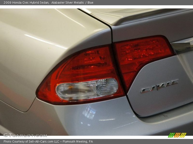 Alabaster Silver Metallic / Blue 2009 Honda Civic Hybrid Sedan