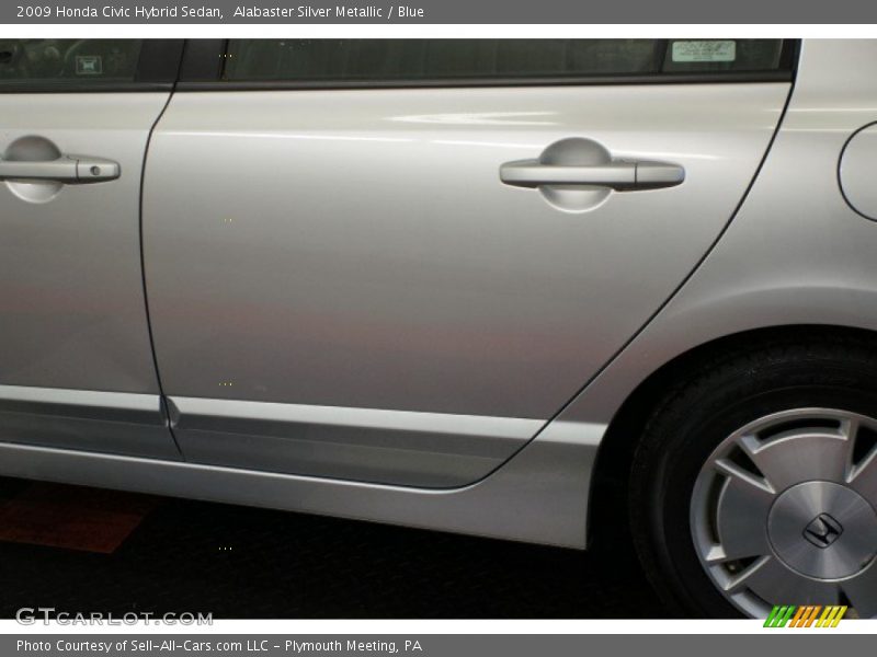 Alabaster Silver Metallic / Blue 2009 Honda Civic Hybrid Sedan