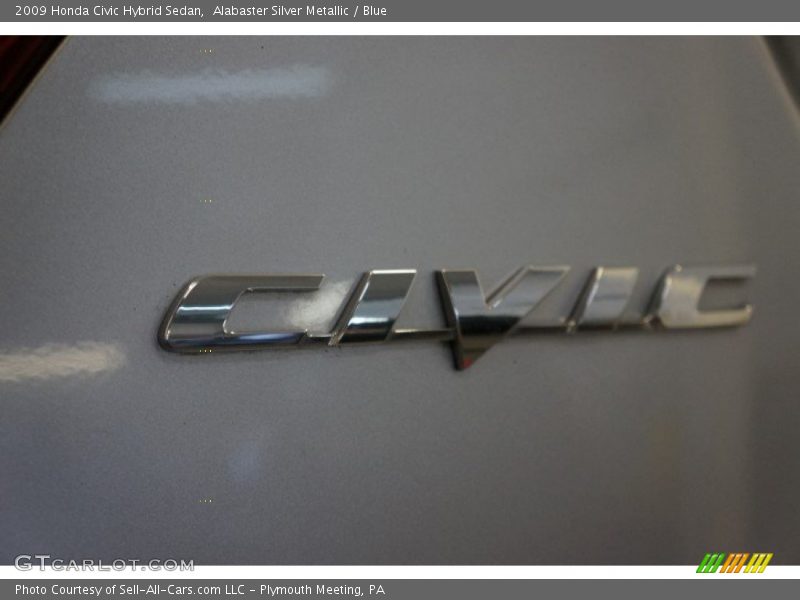 Alabaster Silver Metallic / Blue 2009 Honda Civic Hybrid Sedan