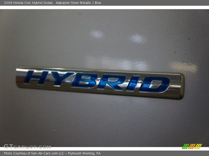 Alabaster Silver Metallic / Blue 2009 Honda Civic Hybrid Sedan