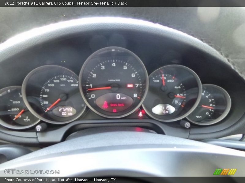Meteor Grey Metallic / Black 2012 Porsche 911 Carrera GTS Coupe