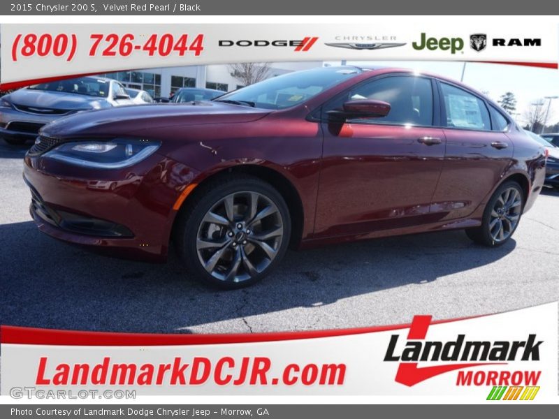 Velvet Red Pearl / Black 2015 Chrysler 200 S