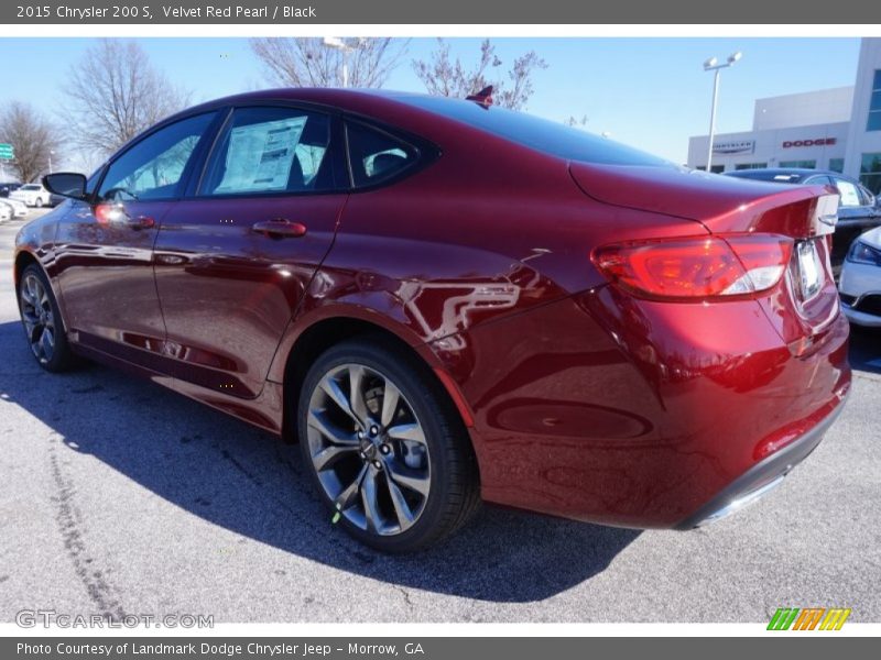 Velvet Red Pearl / Black 2015 Chrysler 200 S