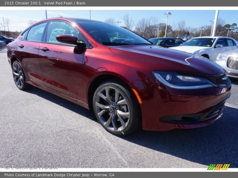 Velvet Red Pearl / Black 2015 Chrysler 200 S