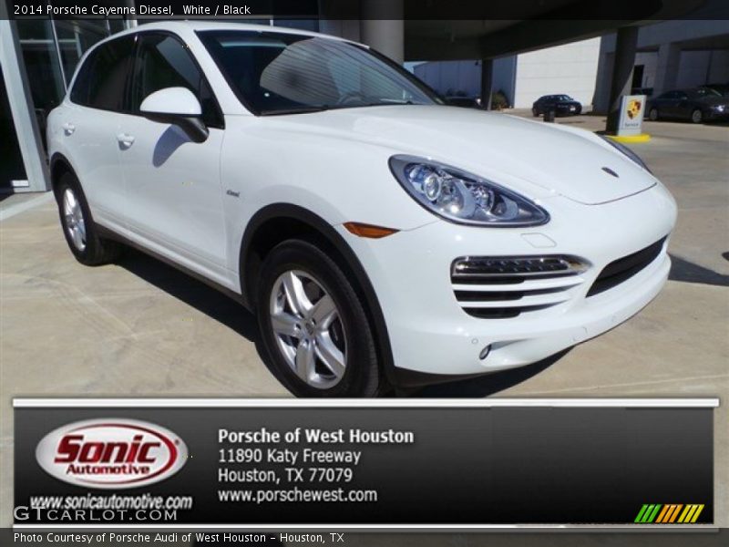 White / Black 2014 Porsche Cayenne Diesel