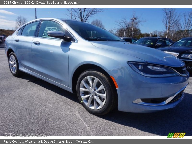 Crystal Blue Pearl / Black/Linen 2015 Chrysler 200 C