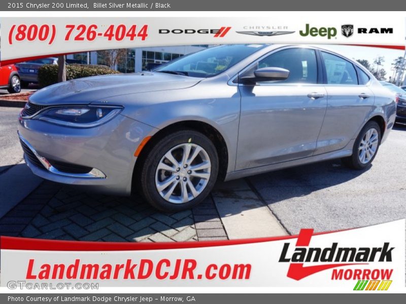 Billet Silver Metallic / Black 2015 Chrysler 200 Limited