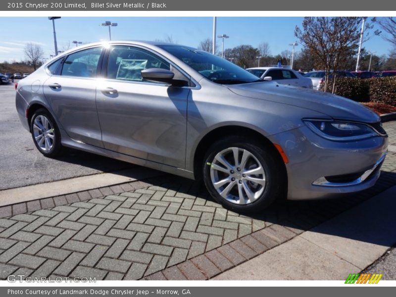 Billet Silver Metallic / Black 2015 Chrysler 200 Limited