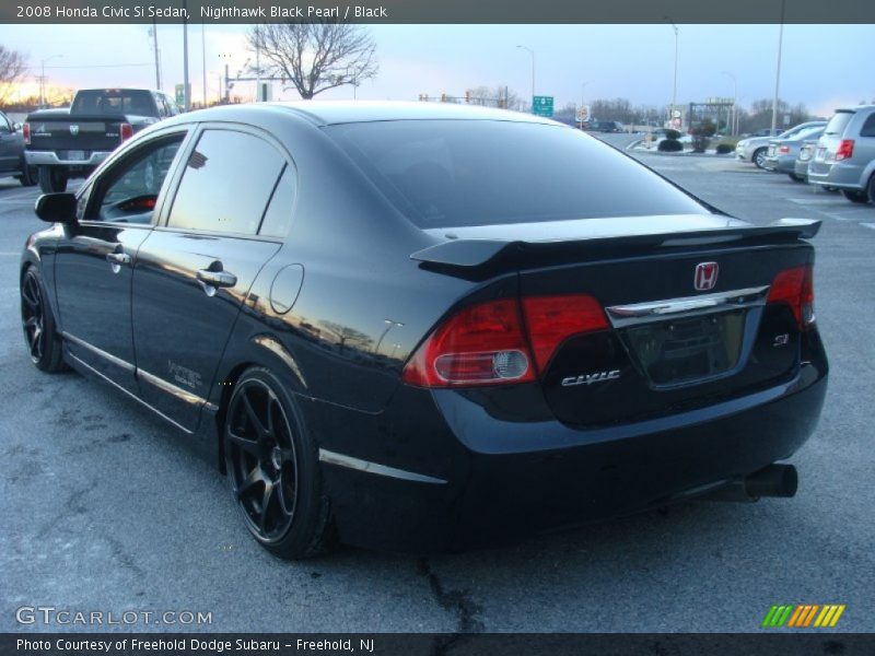 Nighthawk Black Pearl / Black 2008 Honda Civic Si Sedan