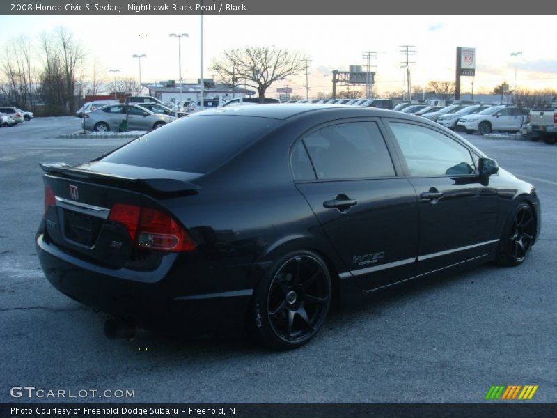 Nighthawk Black Pearl / Black 2008 Honda Civic Si Sedan