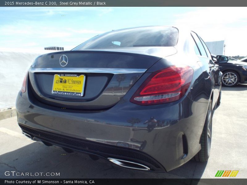 Steel Grey Metallic / Black 2015 Mercedes-Benz C 300