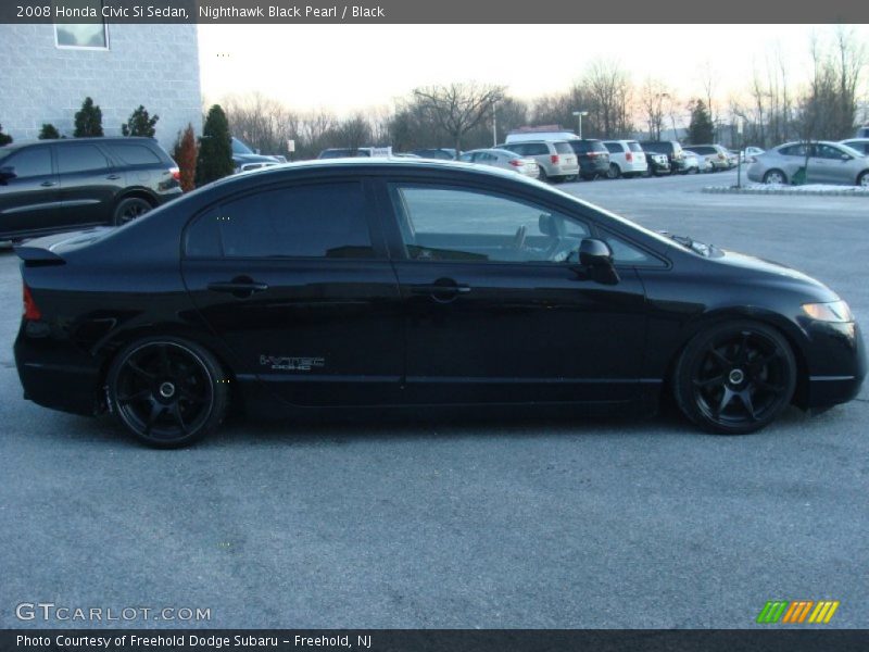 Nighthawk Black Pearl / Black 2008 Honda Civic Si Sedan