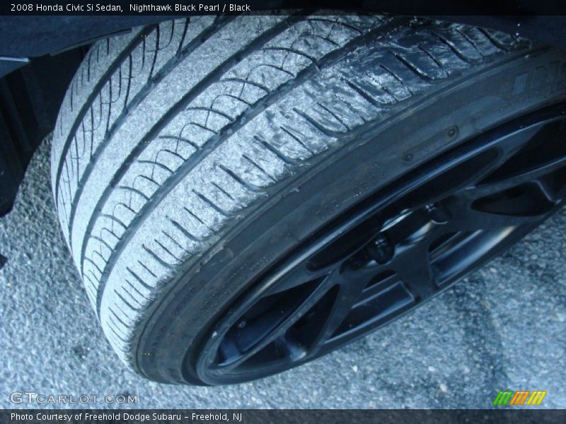 Nighthawk Black Pearl / Black 2008 Honda Civic Si Sedan