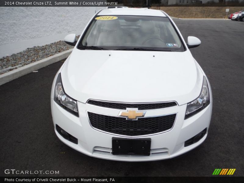 Summit White / Cocoa/Light Neutral 2014 Chevrolet Cruze LTZ