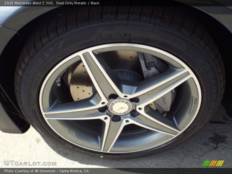 Steel Grey Metallic / Black 2015 Mercedes-Benz C 300