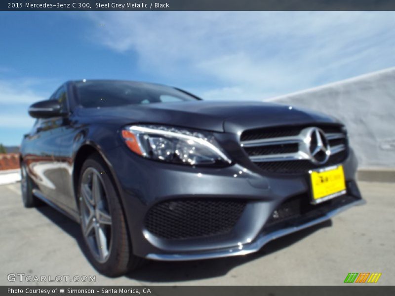 Steel Grey Metallic / Black 2015 Mercedes-Benz C 300