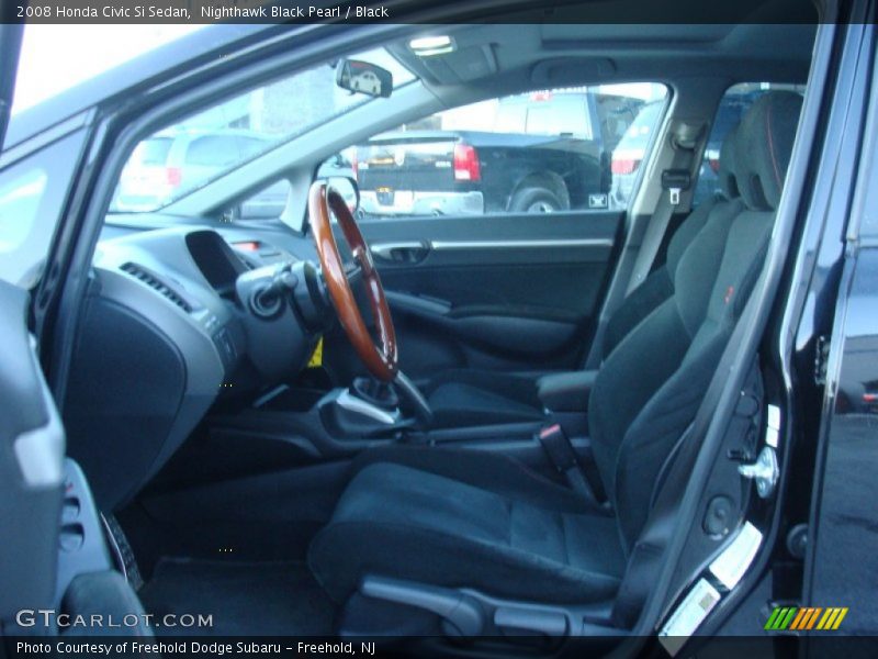 Nighthawk Black Pearl / Black 2008 Honda Civic Si Sedan