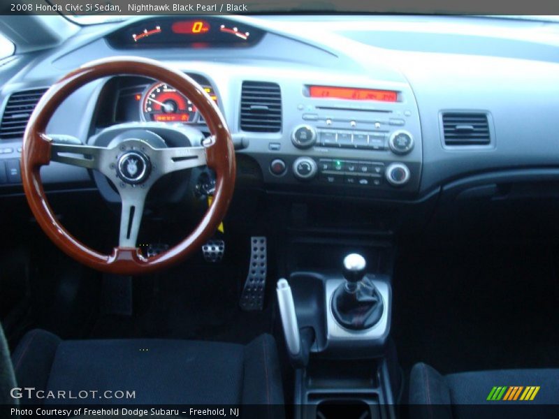 Nighthawk Black Pearl / Black 2008 Honda Civic Si Sedan