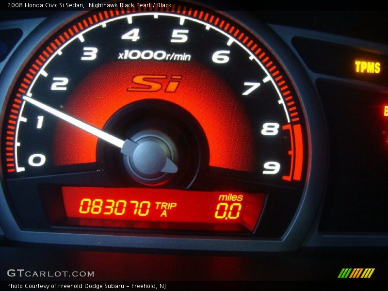 Nighthawk Black Pearl / Black 2008 Honda Civic Si Sedan