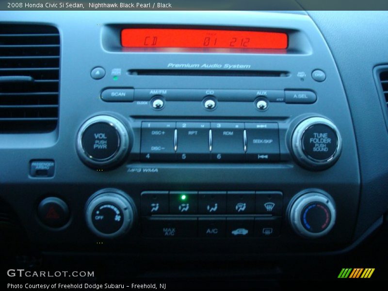 Nighthawk Black Pearl / Black 2008 Honda Civic Si Sedan