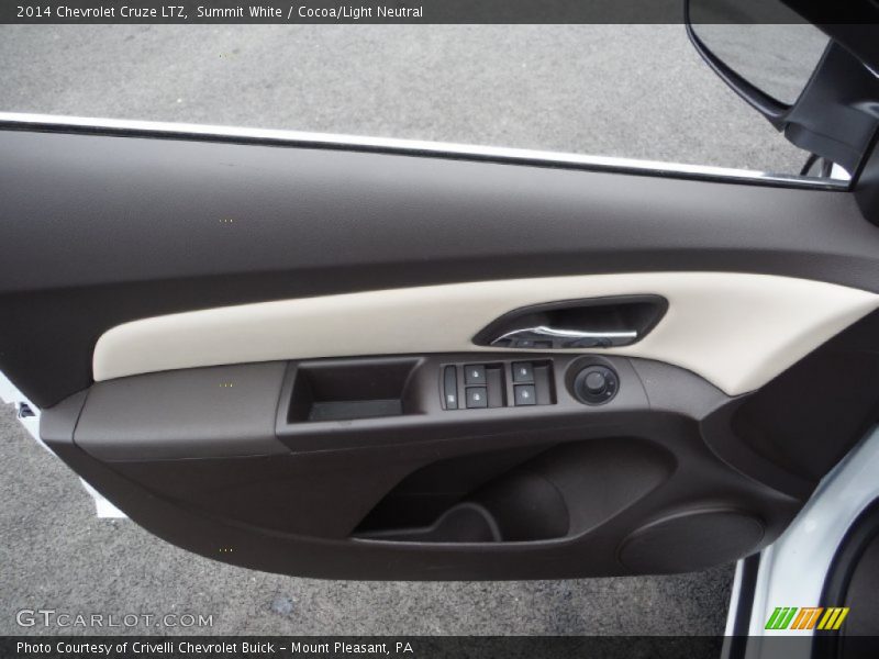 Summit White / Cocoa/Light Neutral 2014 Chevrolet Cruze LTZ