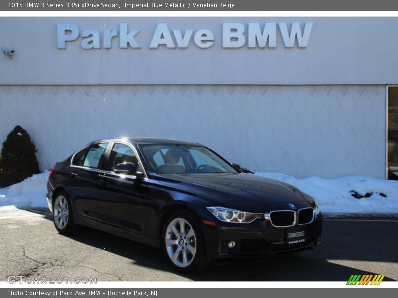 Imperial Blue Metallic / Venetian Beige 2015 BMW 3 Series 335i xDrive Sedan