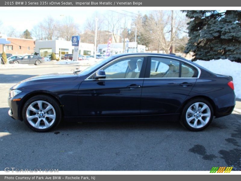 Imperial Blue Metallic / Venetian Beige 2015 BMW 3 Series 335i xDrive Sedan