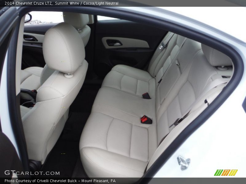 Summit White / Cocoa/Light Neutral 2014 Chevrolet Cruze LTZ