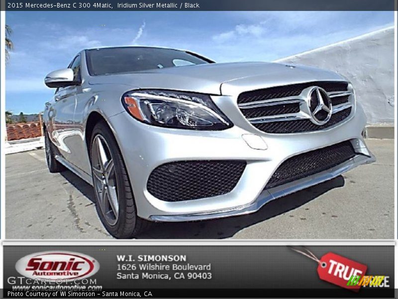 Iridium Silver Metallic / Black 2015 Mercedes-Benz C 300 4Matic