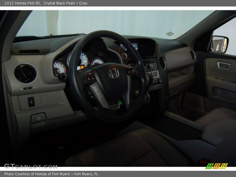 Crystal Black Pearl / Gray 2012 Honda Pilot EX