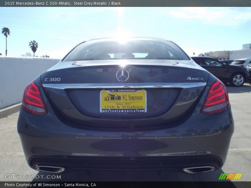 Steel Grey Metallic / Black 2015 Mercedes-Benz C 300 4Matic