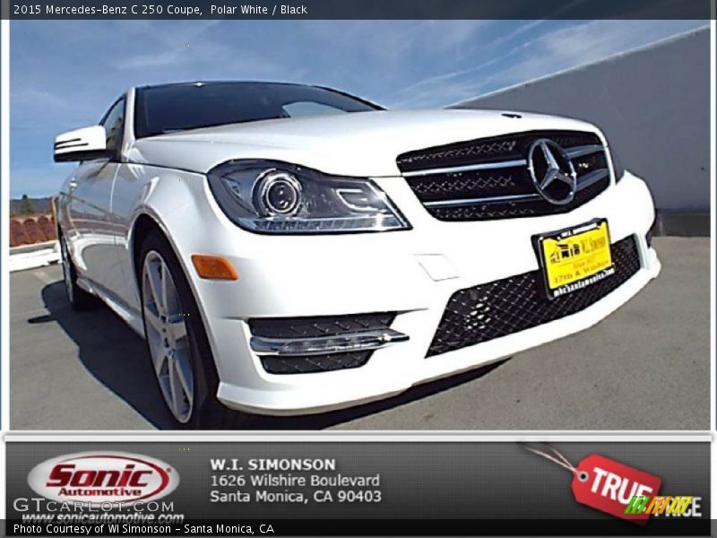 Polar White / Black 2015 Mercedes-Benz C 250 Coupe