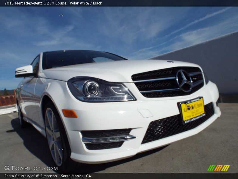 Polar White / Black 2015 Mercedes-Benz C 250 Coupe