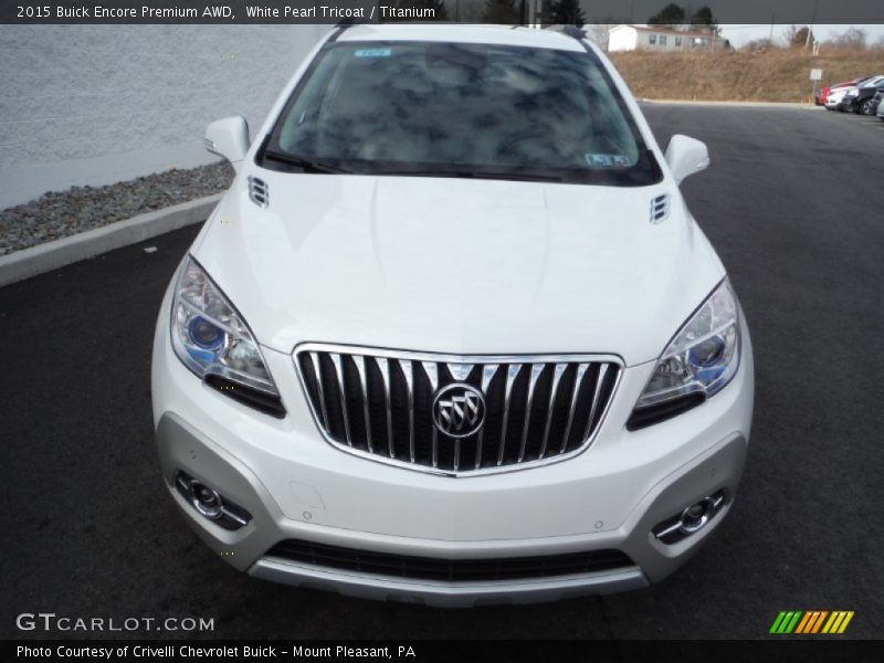 White Pearl Tricoat / Titanium 2015 Buick Encore Premium AWD