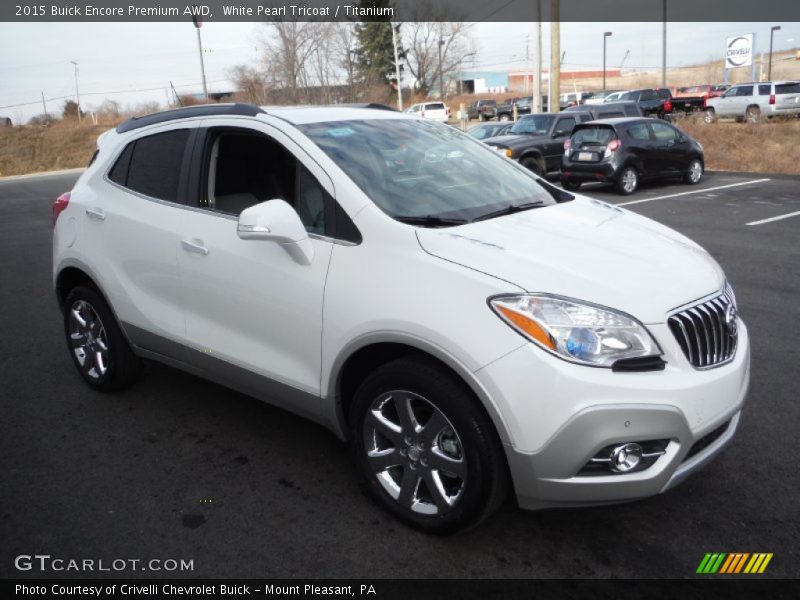 White Pearl Tricoat / Titanium 2015 Buick Encore Premium AWD