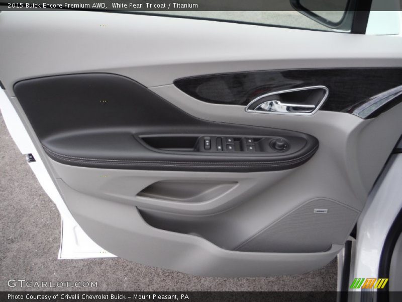 White Pearl Tricoat / Titanium 2015 Buick Encore Premium AWD
