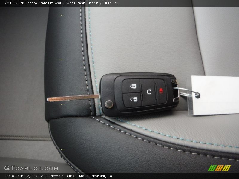 White Pearl Tricoat / Titanium 2015 Buick Encore Premium AWD