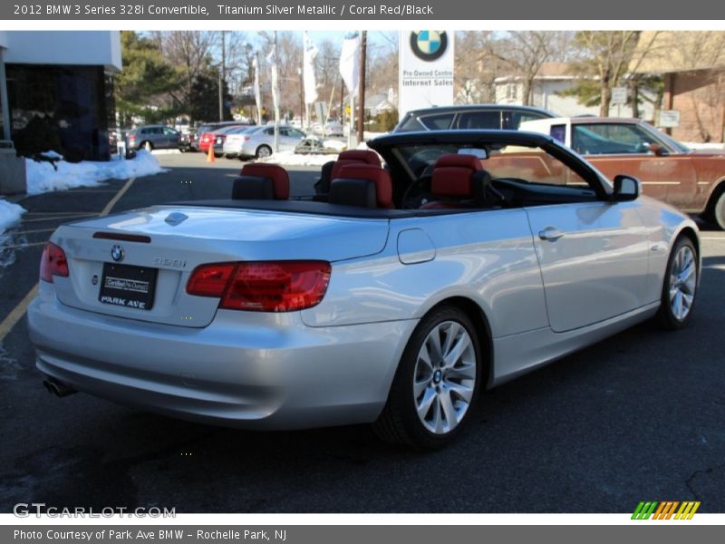 Titanium Silver Metallic / Coral Red/Black 2012 BMW 3 Series 328i Convertible