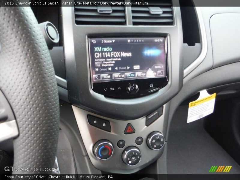 Ashen Gray Metallic / Dark Pewter/Dark Titanium 2015 Chevrolet Sonic LT Sedan