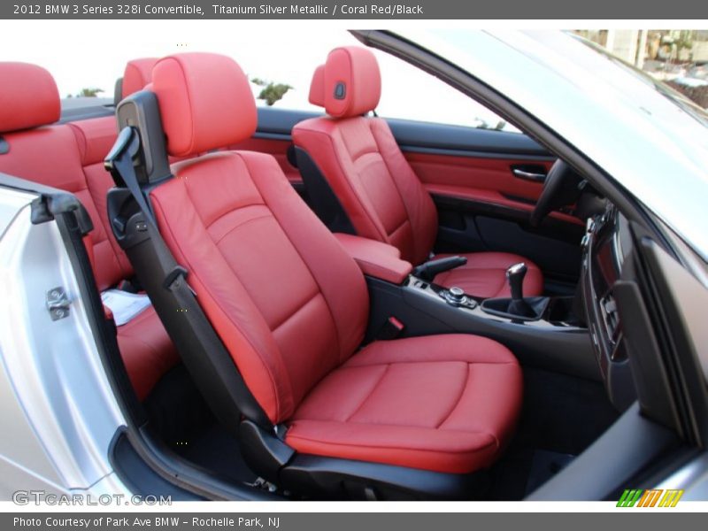 Titanium Silver Metallic / Coral Red/Black 2012 BMW 3 Series 328i Convertible