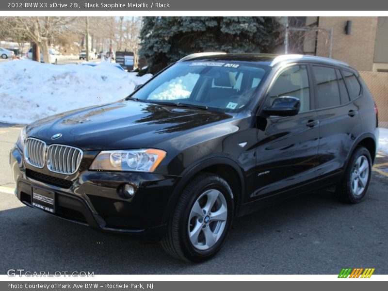 Black Sapphire Metallic / Black 2012 BMW X3 xDrive 28i