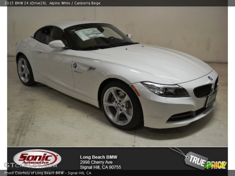 Alpine White / Canberra Beige 2015 BMW Z4 sDrive28i