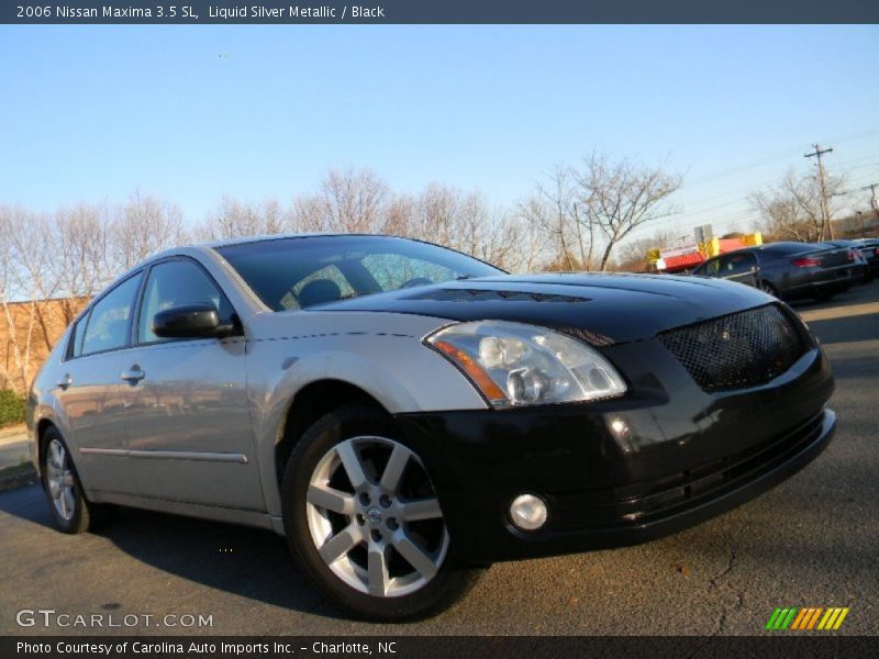 Liquid Silver Metallic / Black 2006 Nissan Maxima 3.5 SL