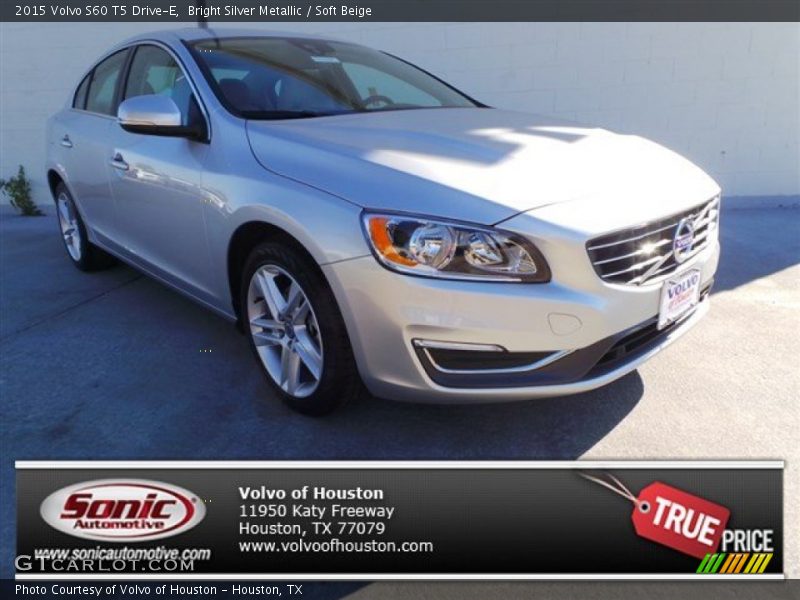 Bright Silver Metallic / Soft Beige 2015 Volvo S60 T5 Drive-E