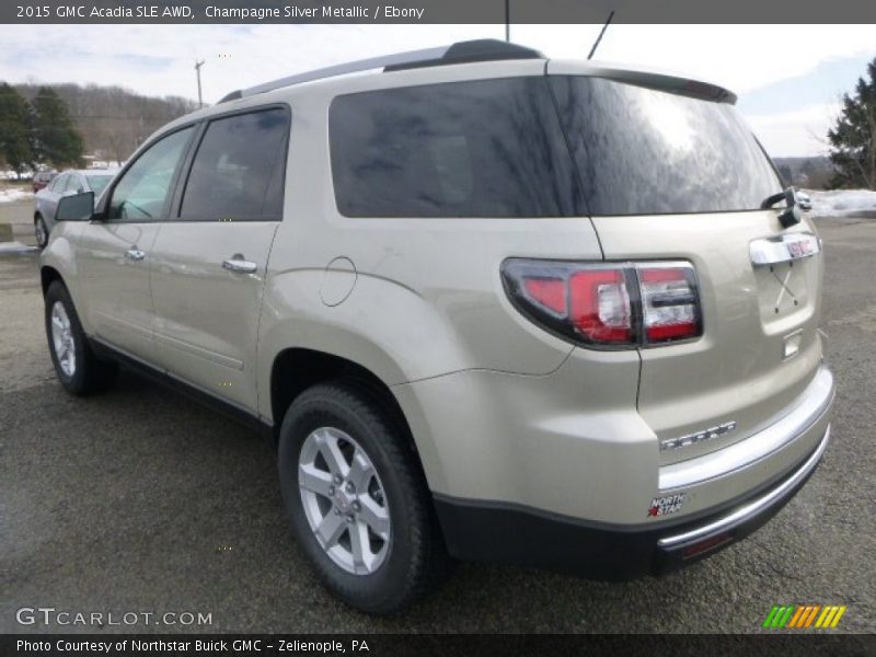 Champagne Silver Metallic / Ebony 2015 GMC Acadia SLE AWD