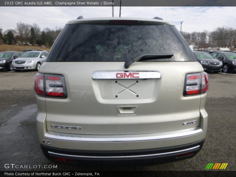 Champagne Silver Metallic / Ebony 2015 GMC Acadia SLE AWD