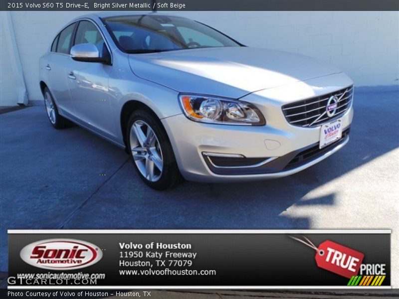 Bright Silver Metallic / Soft Beige 2015 Volvo S60 T5 Drive-E